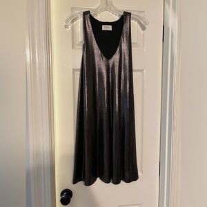 Everly Brand Metallic Mini Shift Dress